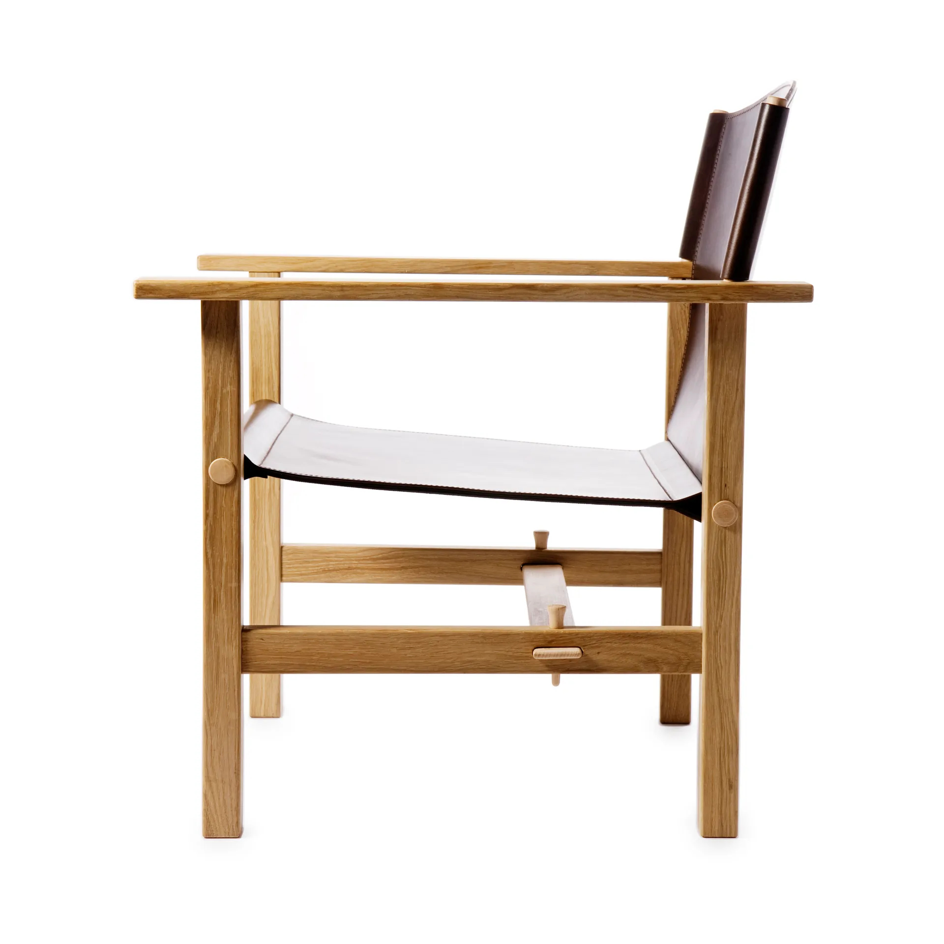 Ferdinand πολυθρόνα, Δρυς-ανεπεξέργαστο δέρμα Tärnsjö σκούρο καφέ Gärsnäs