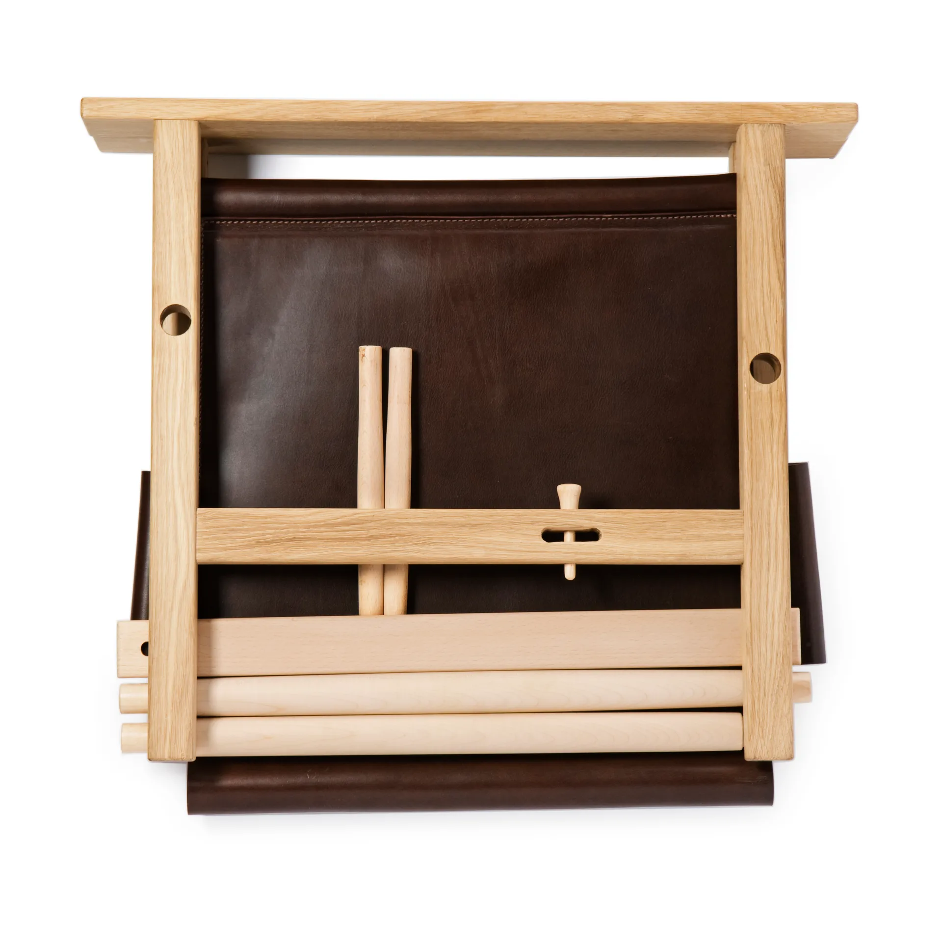 Ferdinand πολυθρόνα, Δρυς-ανεπεξέργαστο δέρμα Tärnsjö σκούρο καφέ Gärsnäs