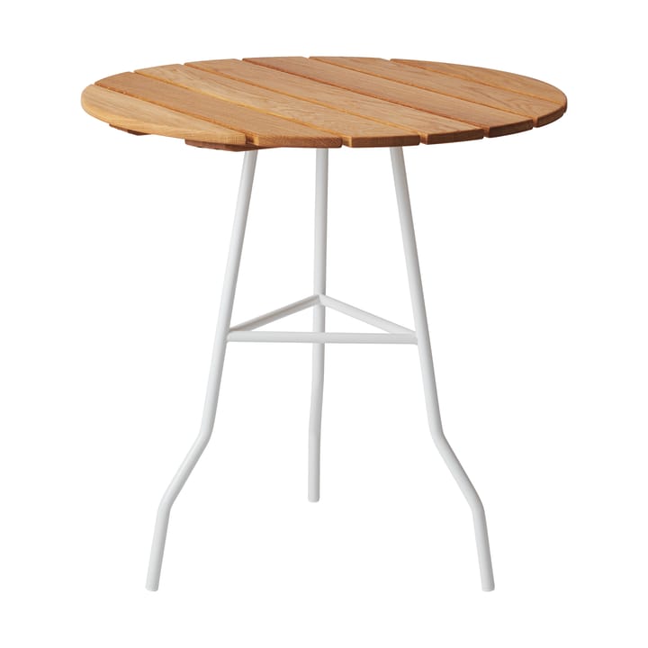 Τραπέζι Pia Ø70 εκατοστά - Λευκό λακαρισμένο χαλύβδινο πλαίσιο-λαδωμένη δρυς - Gärsnäs