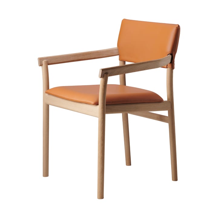 Καρέκλα Vyn με ταπετσαρισμένη πλάτη, Monocoat natural-Elmosoft 43283 Gärsnäs