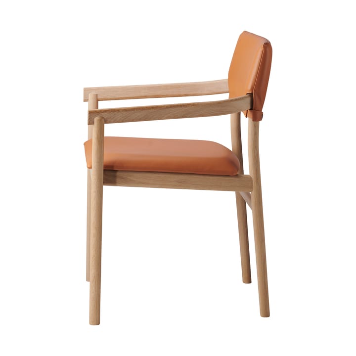 Καρέκλα Vyn με ταπετσαρισμένη πλάτη, Monocoat natural-Elmosoft 43283 Gärsnäs
