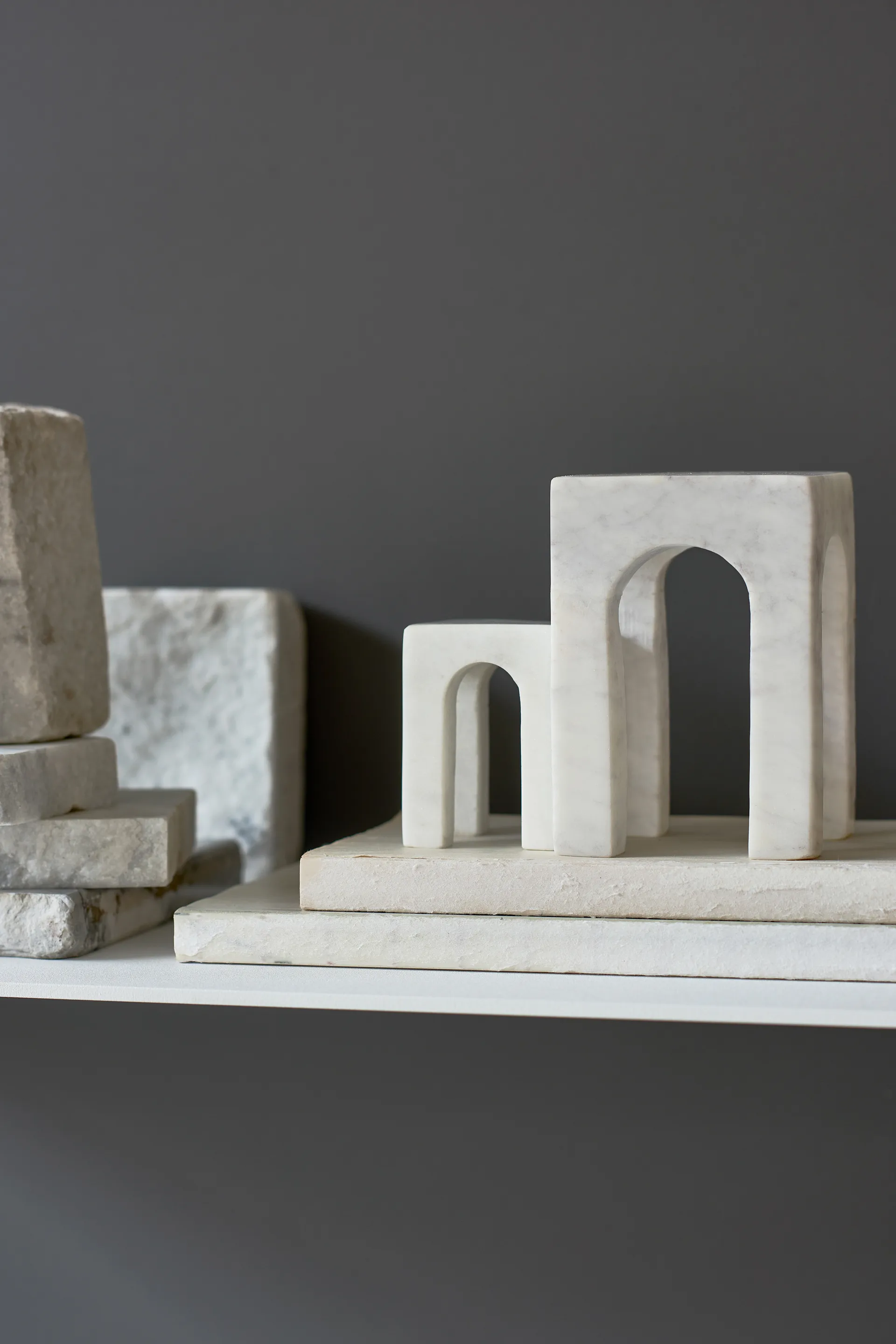 Arkis βιβλιοστάτης τρία τεμάχια, Λευκό Gejst