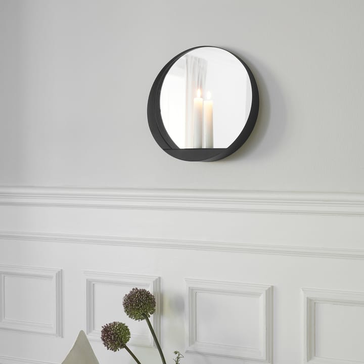 Glim καθρέφτης/κηροπήγιο Ø28 cm, μαύρο Gejst