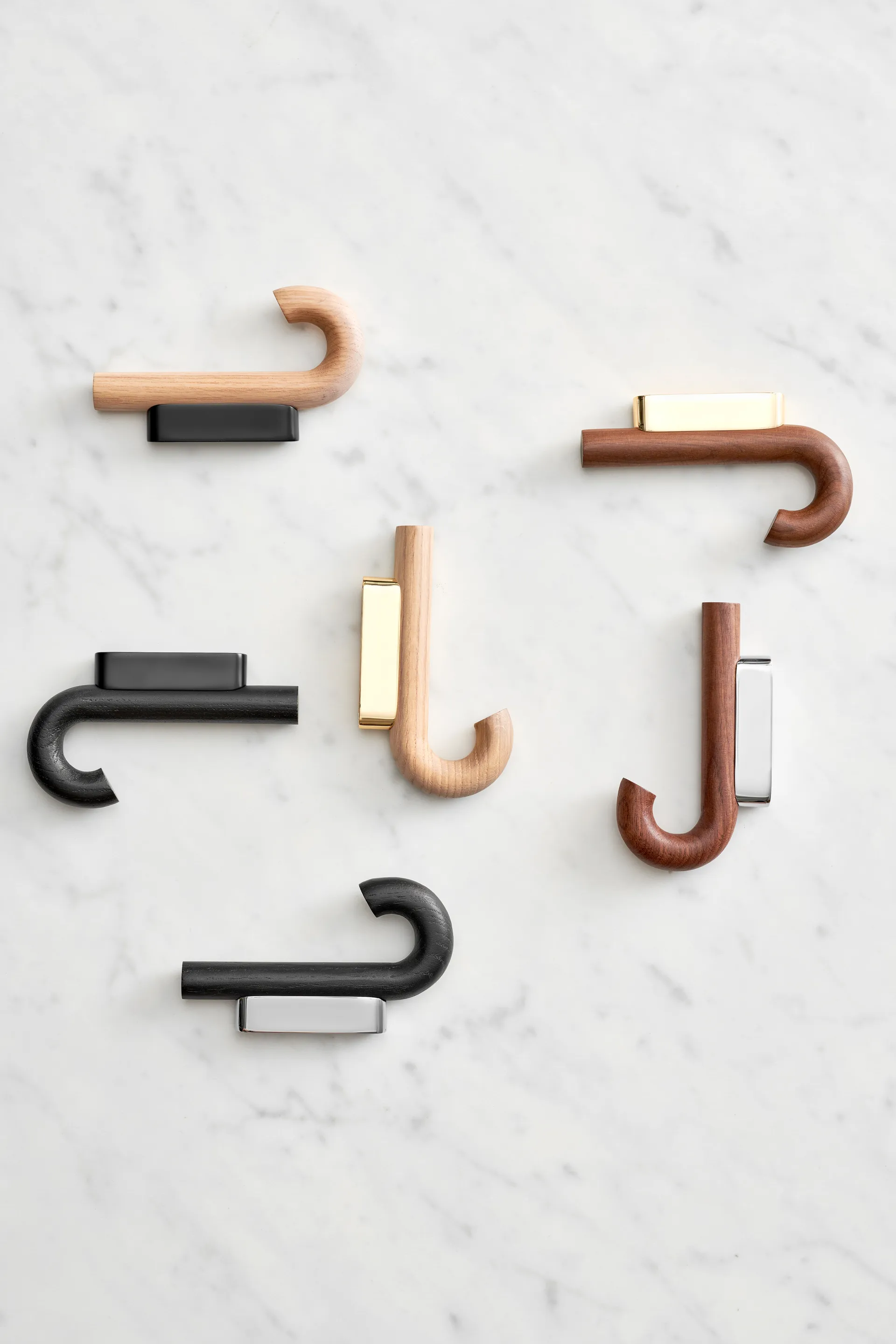 Hook γάντζος μίνι 13,3 εκ., Καρυδιά-Χρώμιο Gejst