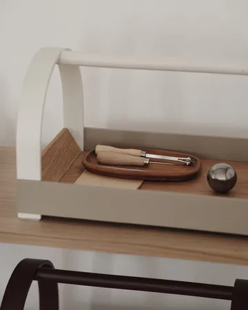 Kydo δίσκος με χερούλια 40,5x27x23,5 cm - Ek-beige white - Gejst