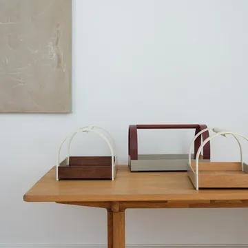 Kydo δίσκος με χερούλια 40,5x27x23,5 cm - Ek-beige white - Gejst