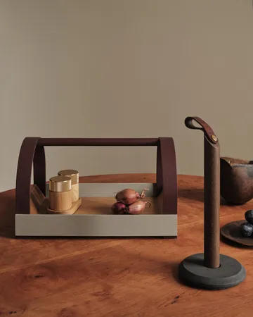 Kydo δίσκος με χερούλια 40,5x27x23,5 cm - Ek-grey burgundy - Gejst