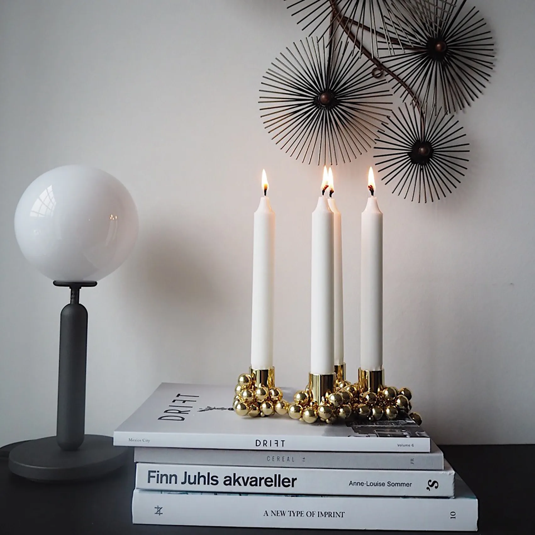 Molekyl κηροπήγιο 4, ορείχαλκος Gejst