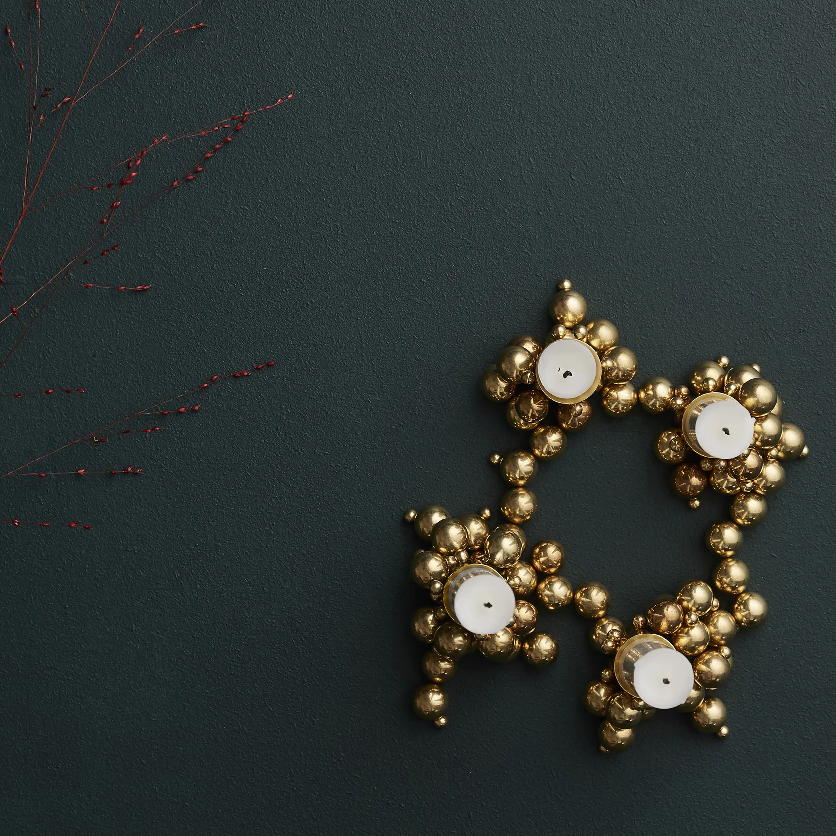 Molekyl κηροπήγιο 4, ορείχαλκος Gejst