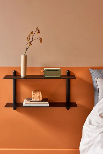 Nivo ράφι F μεγάλο - Μαύρη βαμμένη στάχτη-μαύρο - Gejst