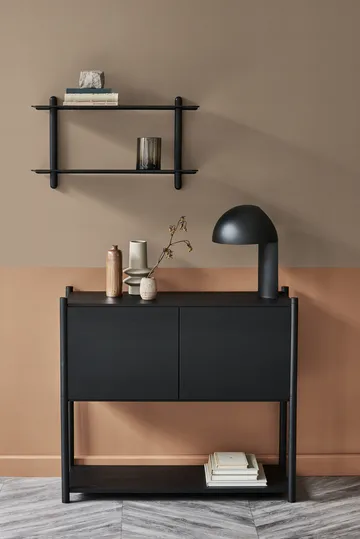 Nivo ράφι F μεγάλο - Μαύρη βαμμένη στάχτη-μαύρο - Gejst