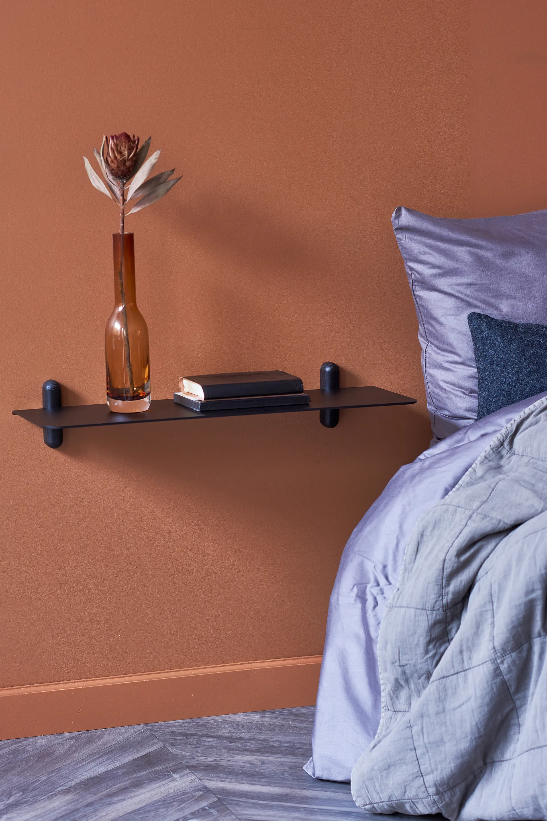 Nivo ράφι G μεγάλο, Μαύρη βαμμένη φράξος-black Gejst