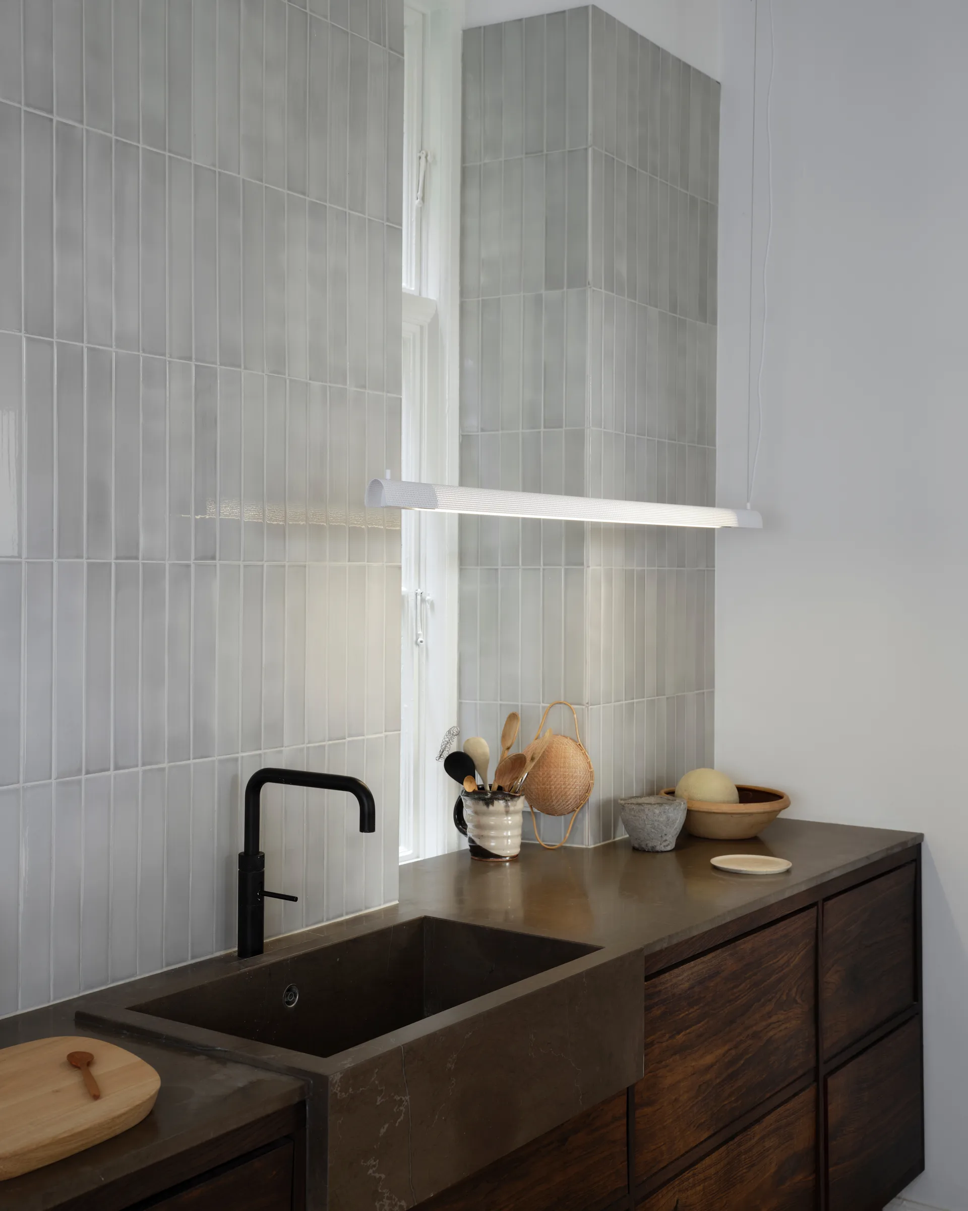 Radent κρεμαστό φωτιστικό long 135 εκ., White Gejst