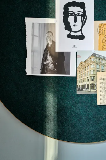 Πίνακας ανακοινώσεων Retell Ø80 cm - Πράσινο-ορείχαλκος - Gejst