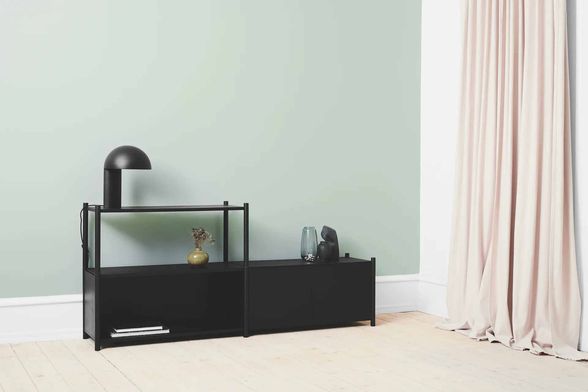 Sceene βιβλιοθήκη D, Μαύρη βαμμένη δρυς Gejst