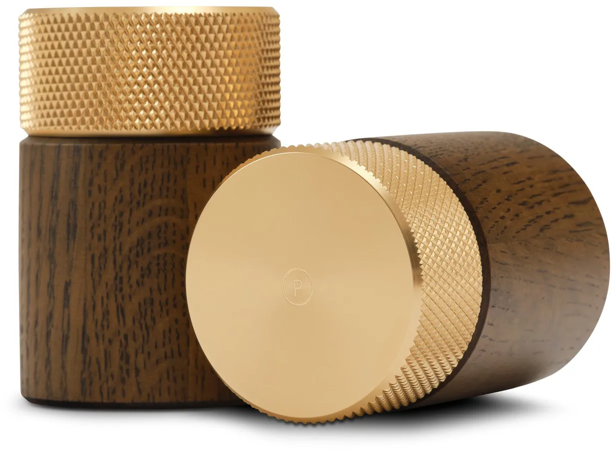 Sina μύλος αλατιού και πιπεριού 6 cm, Σκούρα φτελιά-ορείχαλκος Gejst