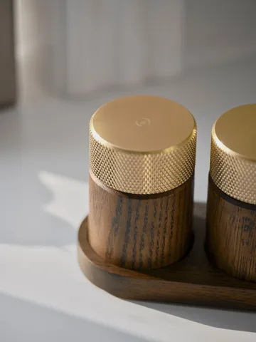 Sina μύλος αλατιού και πιπεριού 6 cm - Σκούρα φτελιά-ορείχαλκος - Gejst