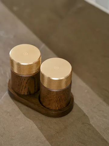 Sina μύλος αλατιού και πιπεριού 6 cm - Σκούρα φτελιά-ορείχαλκος - Gejst