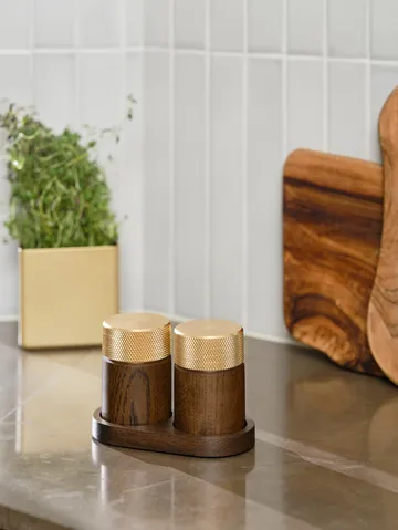 Sina μύλος αλατιού και πιπεριού 6 cm - Σκούρα φτελιά-ορείχαλκος - Gejst