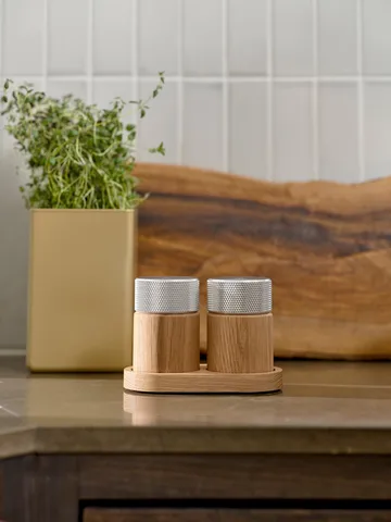 Sina μύλος αλατιού και πιπεριού 6 cm - Δρυς-ατσάλι - Gejst