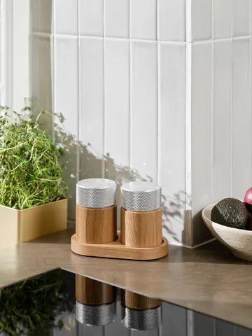 Sina μύλος αλατιού και πιπεριού 6 cm - Δρυς-ατσάλι - Gejst