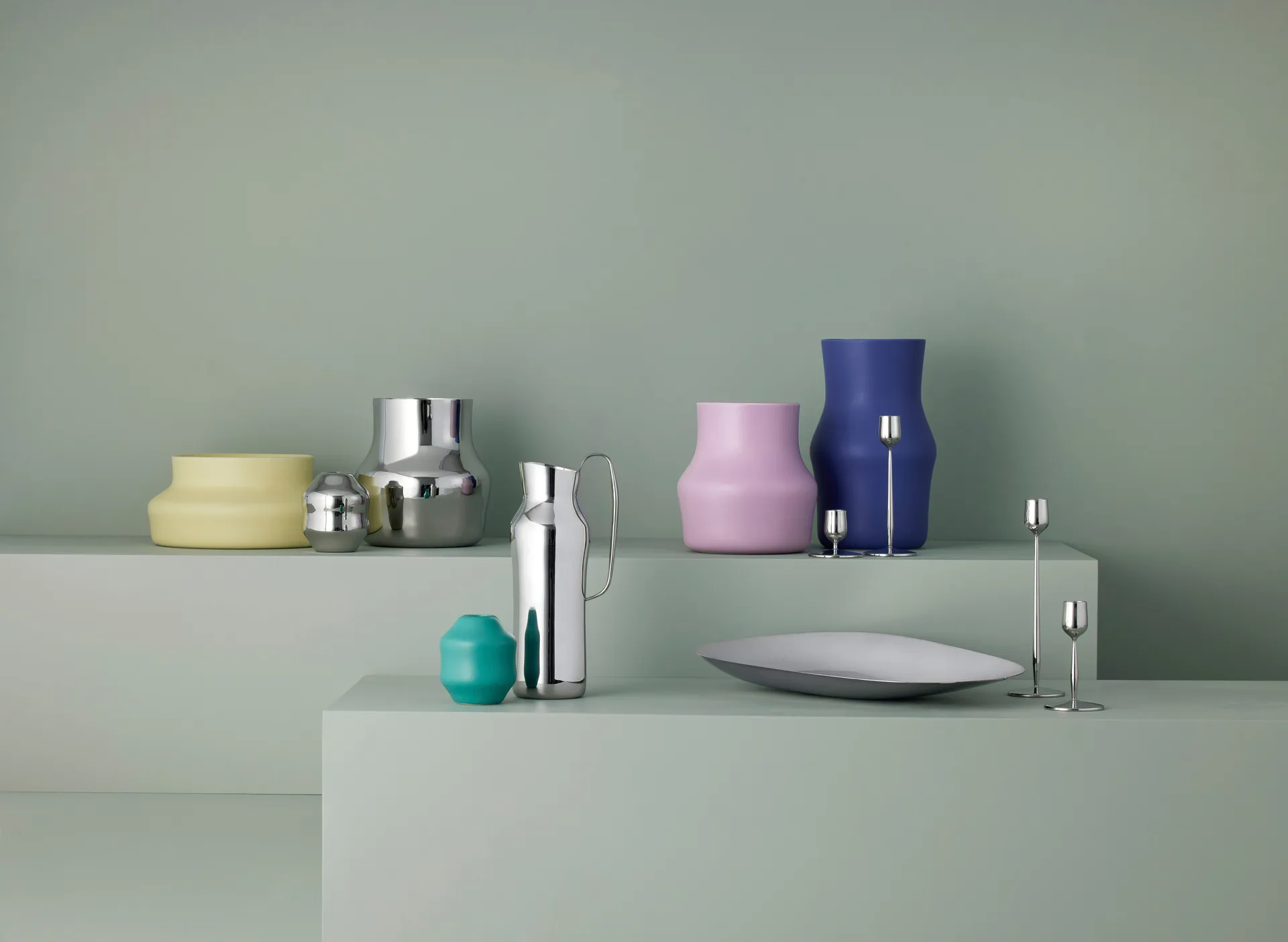 Βάζο, Dorotea, 18x19,5 εκ, Στιλπνό ατσάλι Gense