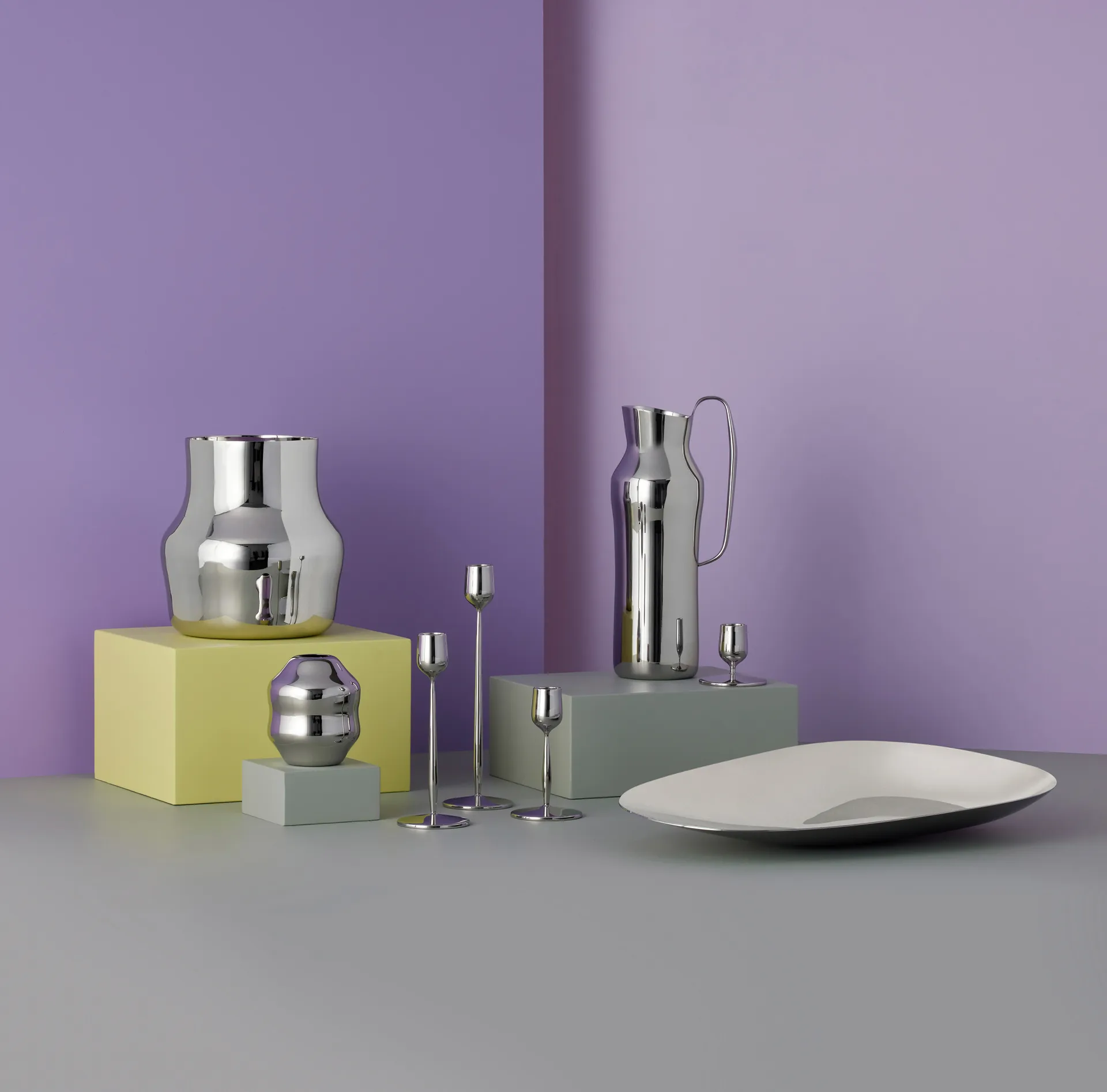 Βάζο, Dorotea, 18x19,5 εκ, Στιλπνό ατσάλι Gense