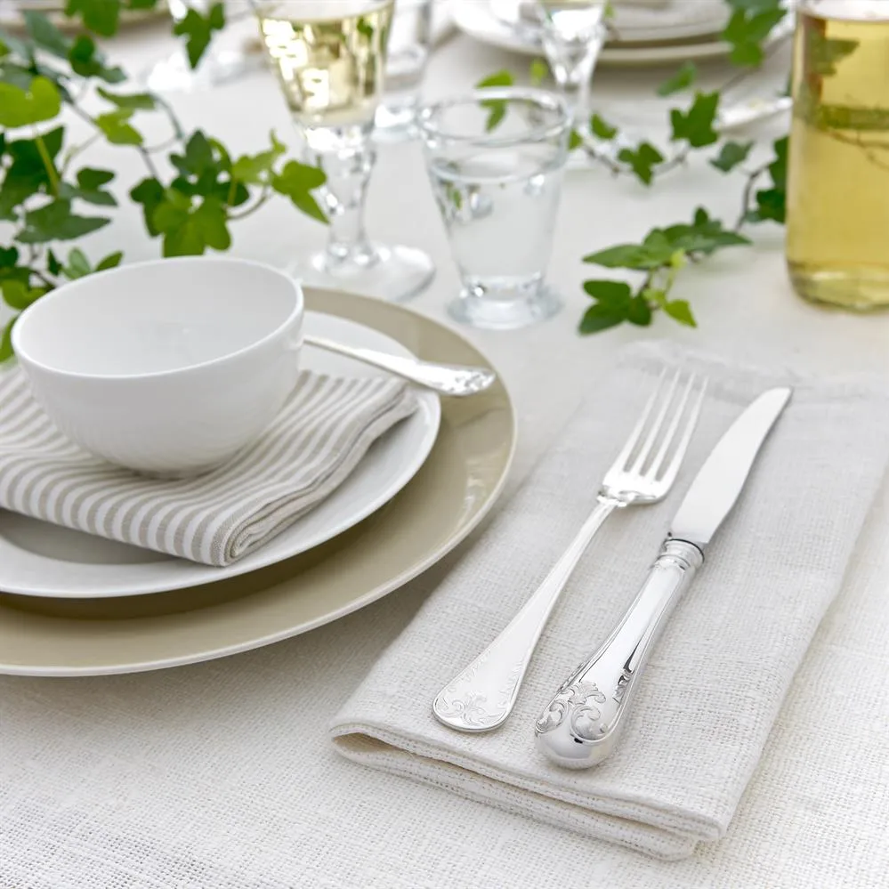 Gammal Fransk πιρούνι ασημί από νίκελ, 20 cm Gense