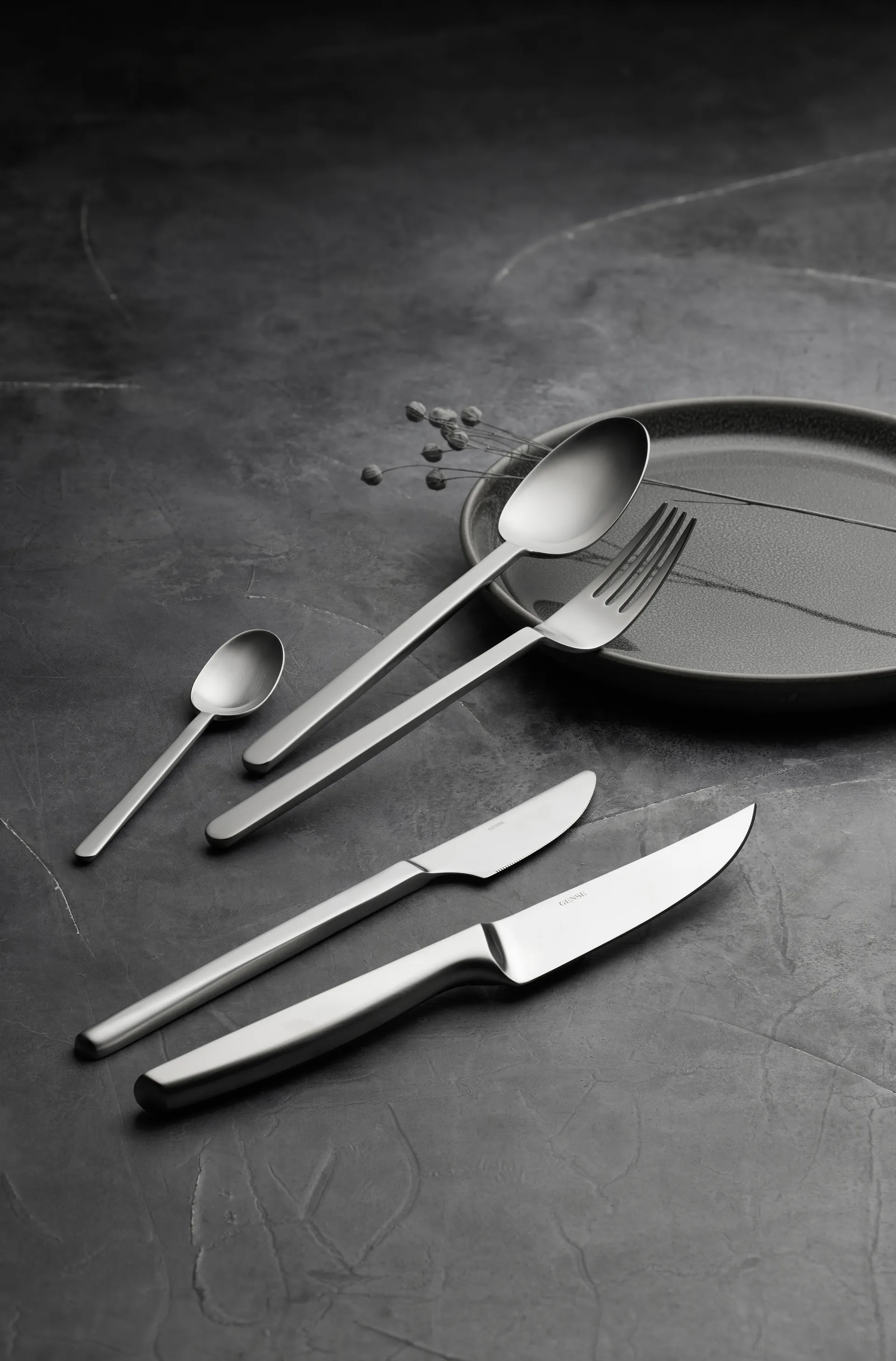 Μαχαίρια μπριζόλας, Norm, συσκευασία 4 τεμαχίων, Ματ ανοξείδωτο ατσάλι Gense