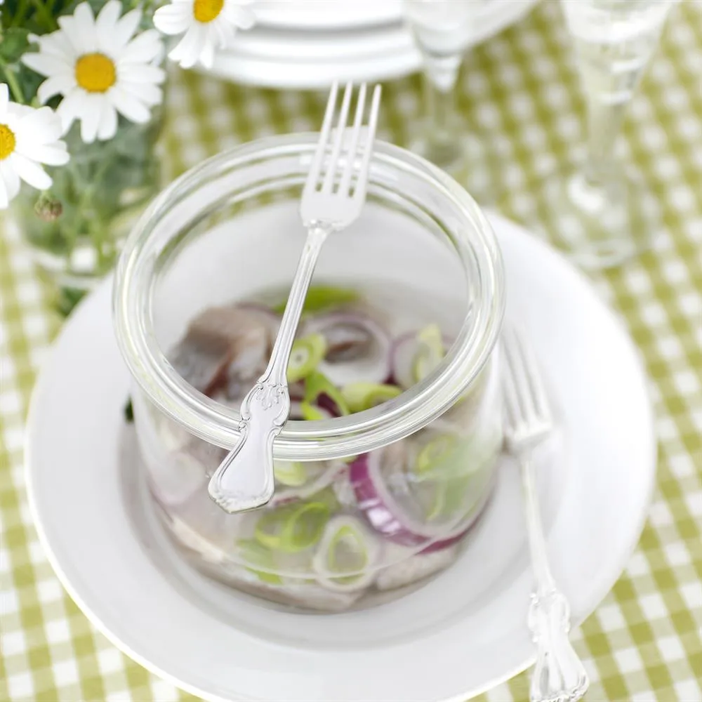 Olga ασημένια μαχαιροπίρουνα, επιτραπέζιο πιρούνι Gense