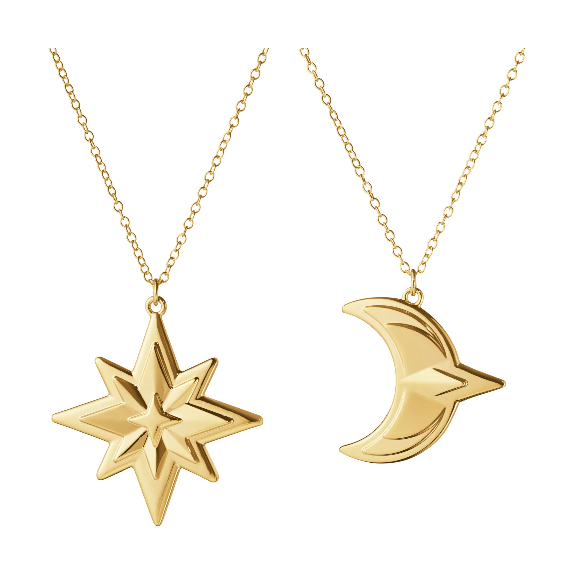 Χριστουγεννιάτικο κρεμαστό στολίδι 2024, 2 τεμάχια., Επιχρυσωμένο Georg Jensen