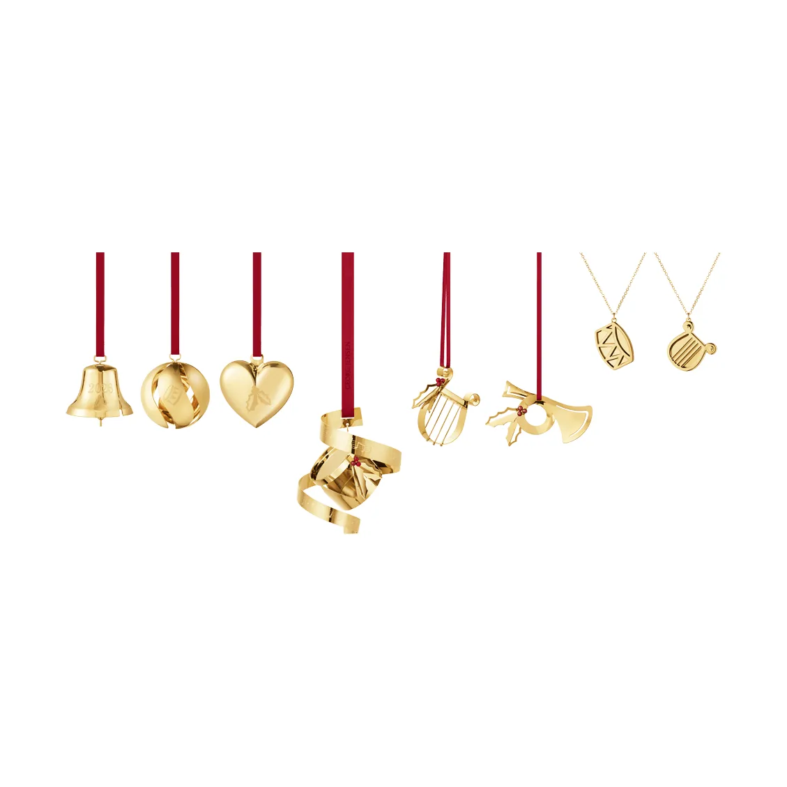 σετ διακοσμητικών 2026, Χρυσό, 8 τεμάχια Georg Jensen