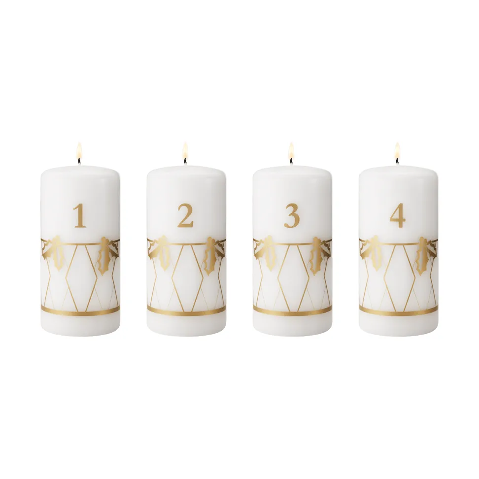 κερί Advent 2026, Χρυσή εκτύπωση, 4 μέρη Georg Jensen