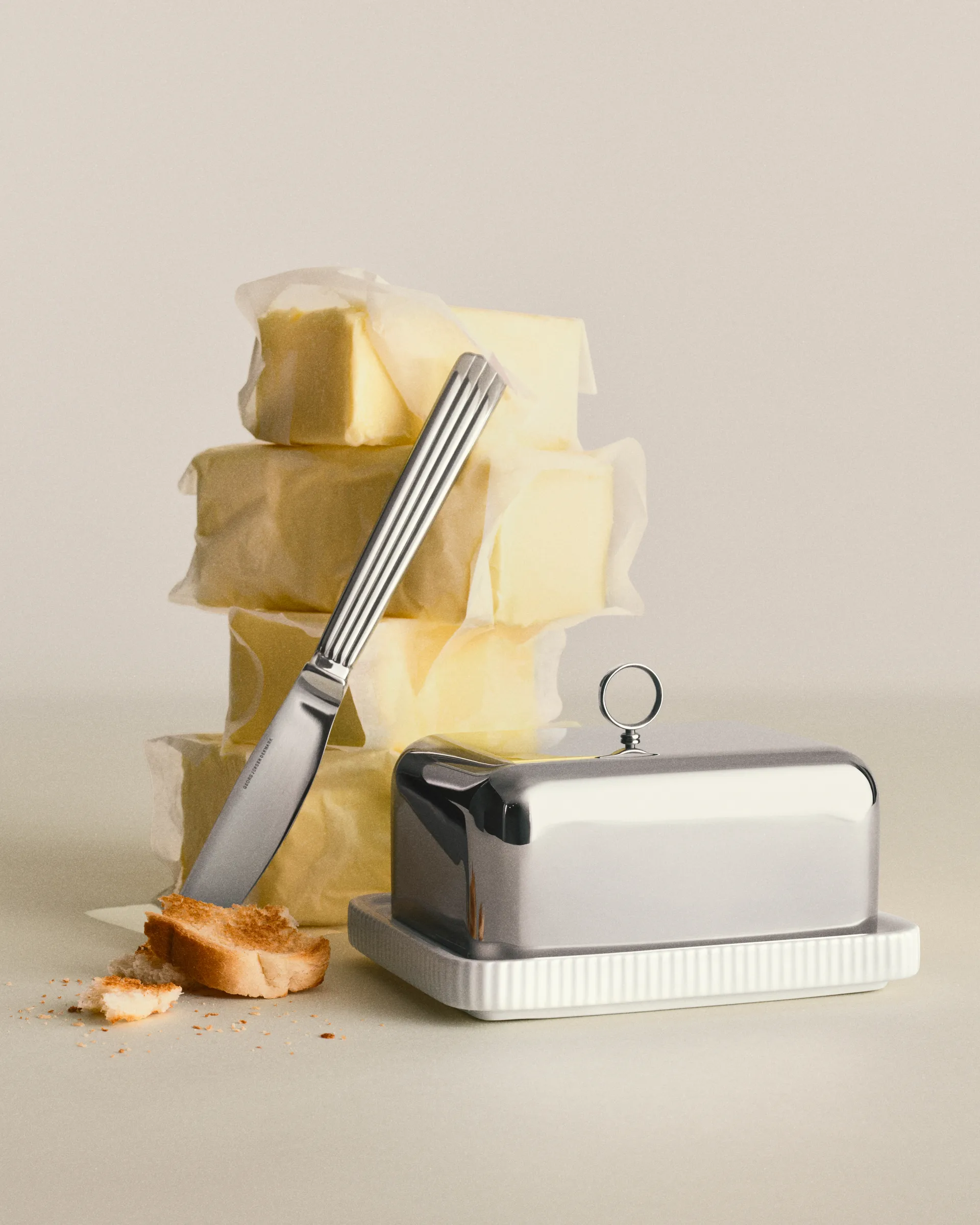 Θήκη για βούτυρο Bernadotte 11,2x14,7 cm, Ανοξείδωτο ατσάλι Georg Jensen