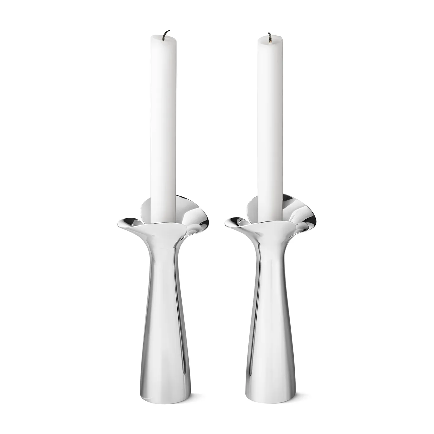 Bloom Botanica κηροπήγια 2 τεμάχια, ανοξείδωτο ατσάλι Georg Jensen