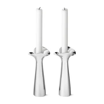 Bloom Botanica κηροπήγια 2 τεμάχια - ανοξείδωτο ατσάλι - Georg Jensen