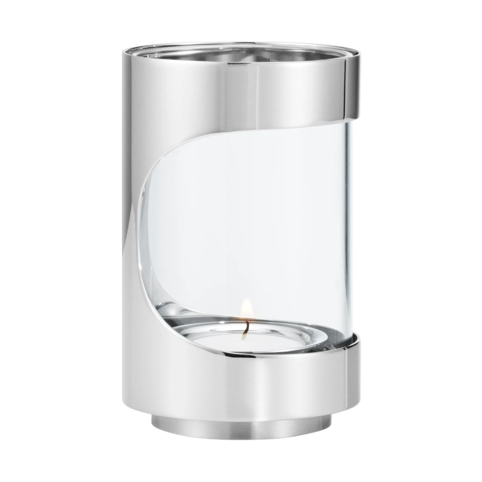 Φανάρι Chrome contours hurricane 12 cm, Ανοξείδωτο ατσάλι Georg Jensen