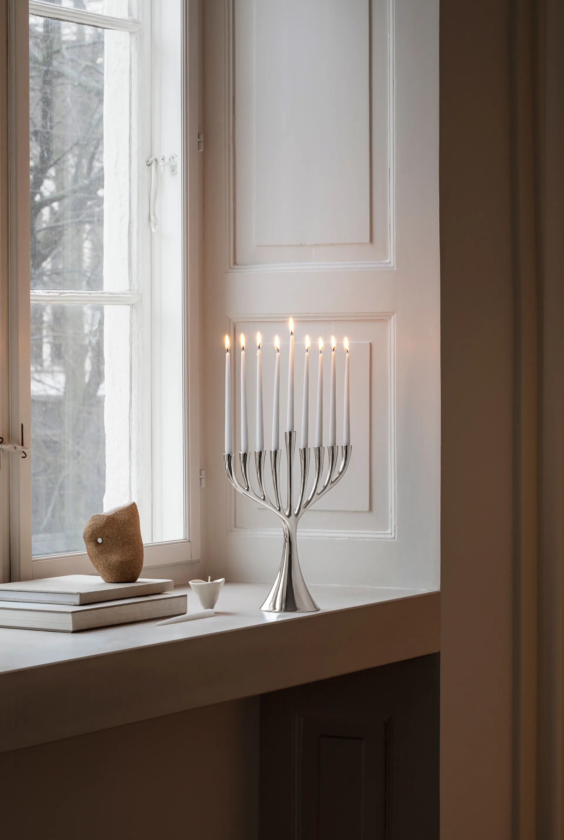 Κεριά Cobra Hanukkah 18 τεμ., Λευκό Georg Jensen