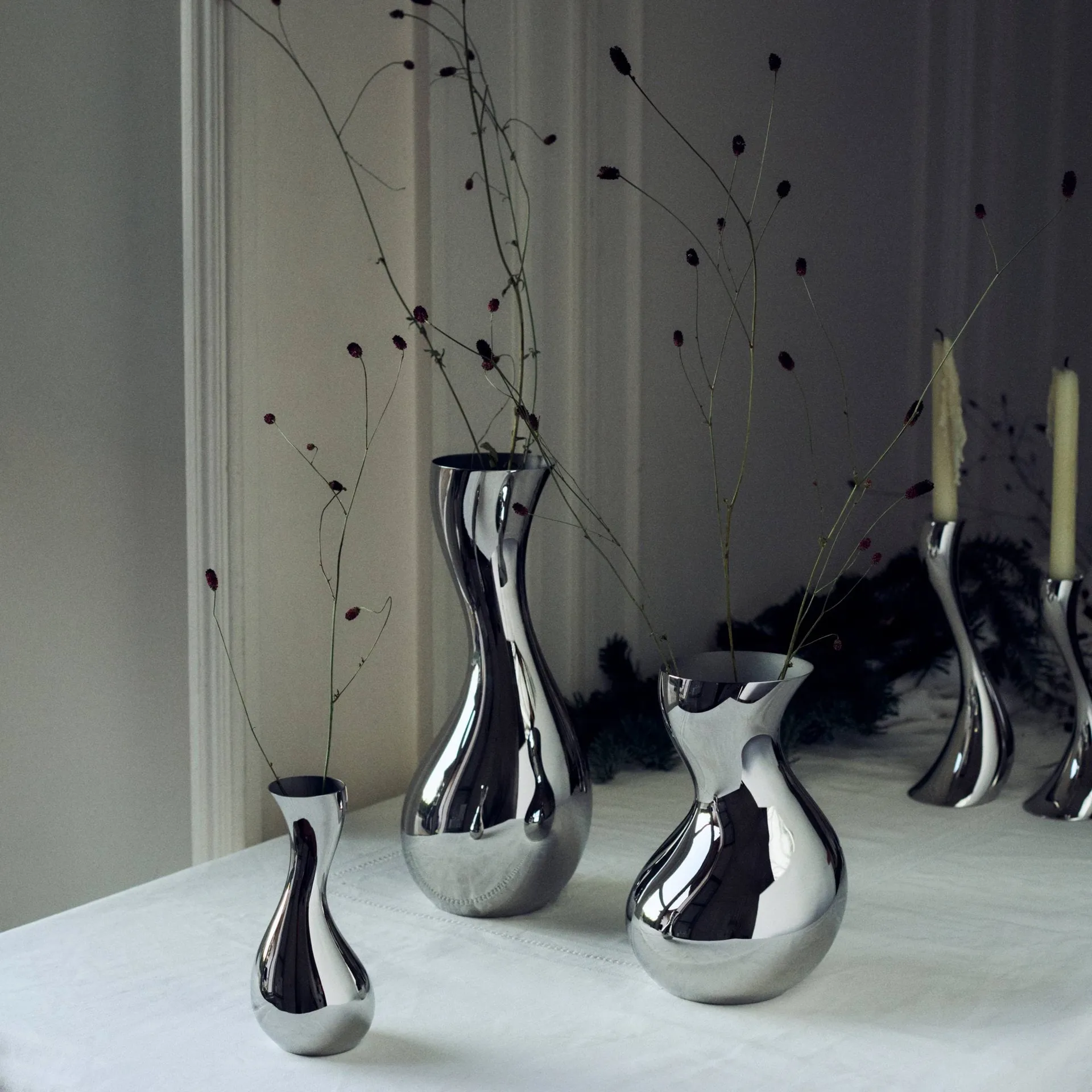 Cobra βάζο, Ανοξείδωτος χάλυβας, small Georg Jensen