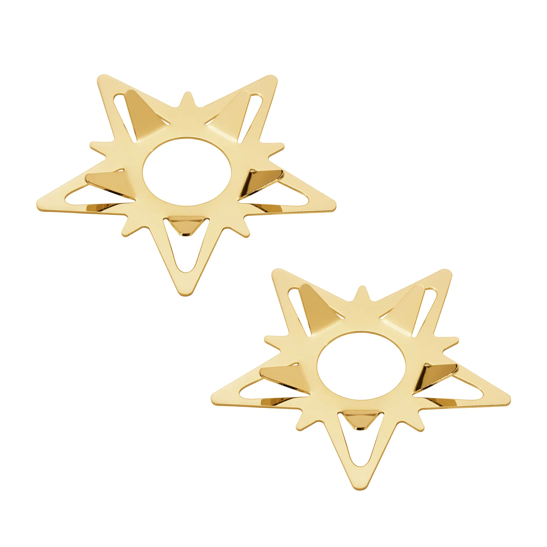 Κλασικό χριστουγεννιάτικο κερί decoaration αστέρι 2-pack, Χρυσό Georg Jensen