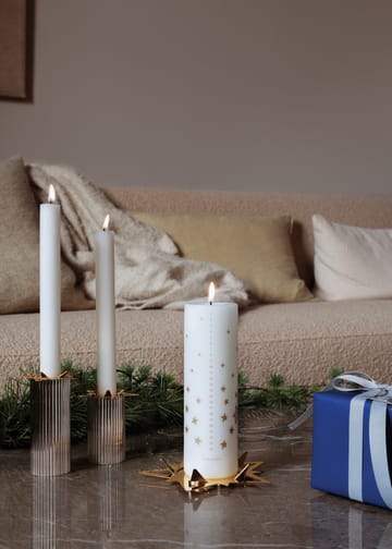 Κλασικό χριστουγεννιάτικο κερί decoaration αστέρι 2-pack - Χρυσό - Georg Jensen