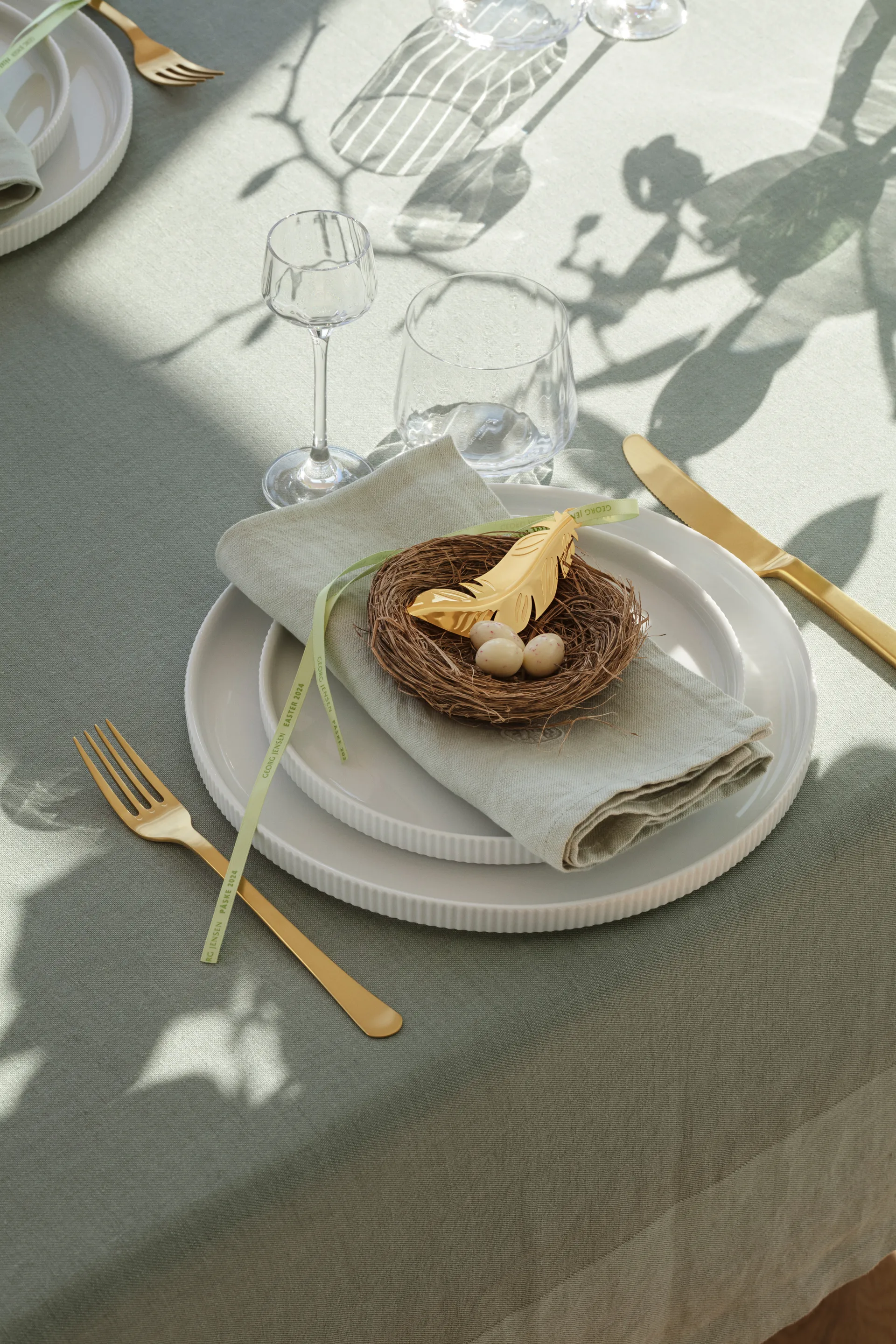 Georg Jensen κρεμαστό πασχαλινό φτερό 2024, 18 Κ Επιχρυσωμένο Georg Jensen