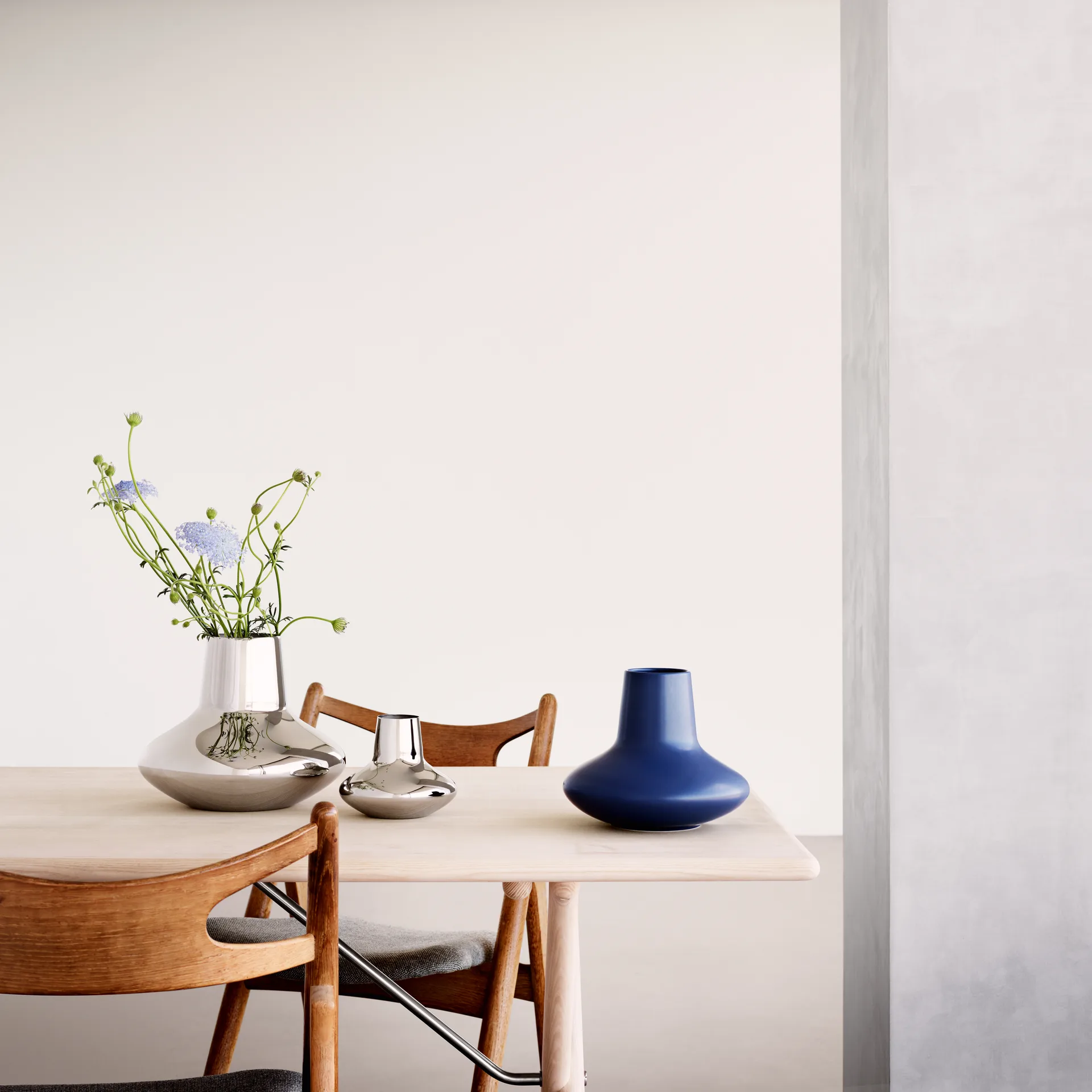 Henning Koppel ανοξείδωτο βάζο , μεγάλο, 22,2 cm Georg Jensen