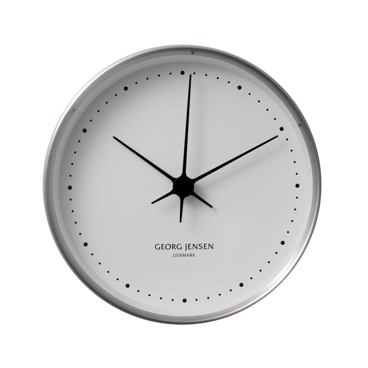 Koppel ρολόι τοίχου λευκό- ανοξείδωτο ατσάλι - Ø 10 εκ. - Georg Jensen