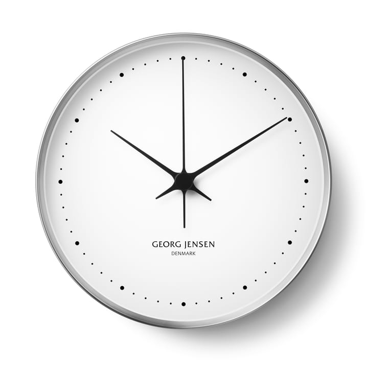 Koppel ρολόι τοίχου λευκό- ανοξείδωτο ατσάλι - Ø 30 cm - Georg Jensen