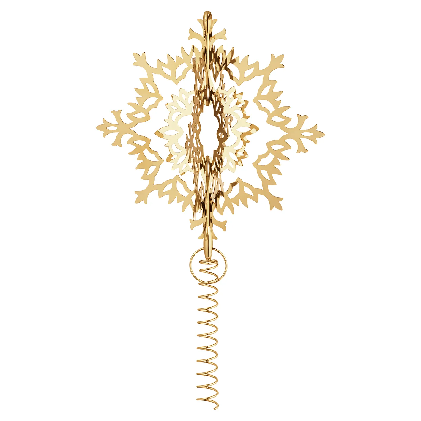 Παγωμένο Λουλούδι Κορυφής Χριστουγεννιάτικου Δέντρου, Επιχρυσωμένο Georg Jensen
