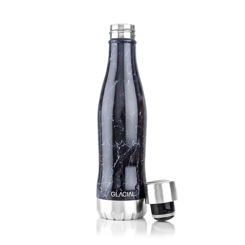 Glacial μπουκάλι νερού 400 ml, Black marble Glacial