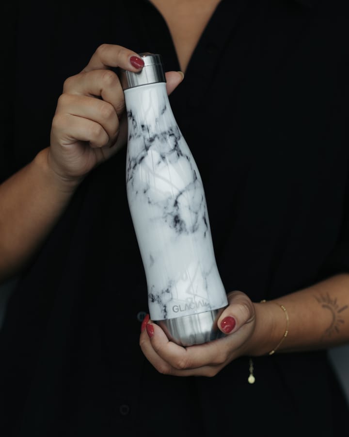 Glacial μπουκάλι νερού 400 ml, White marble Glacial