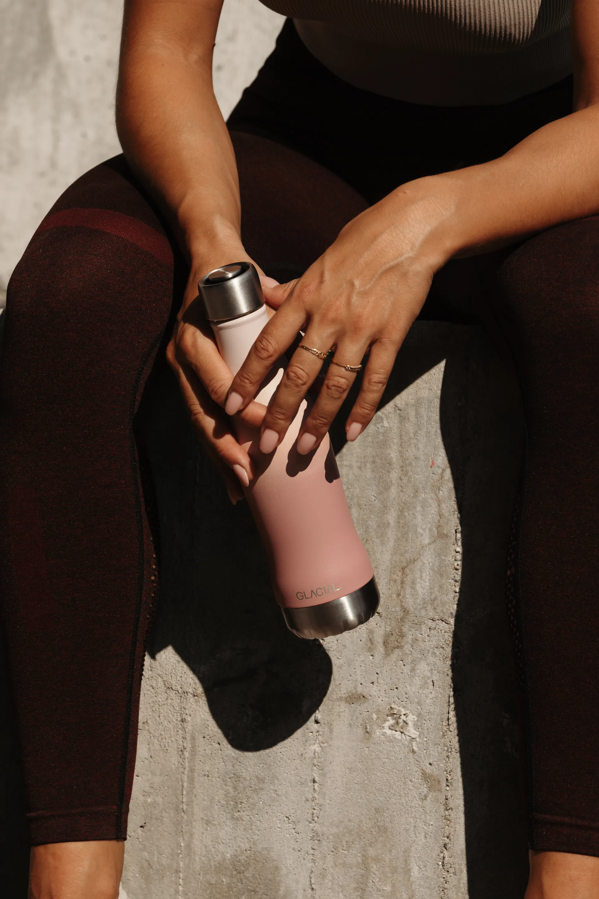 Glacial μπουκάλι νερού active 400 ml, Pink fade Glacial