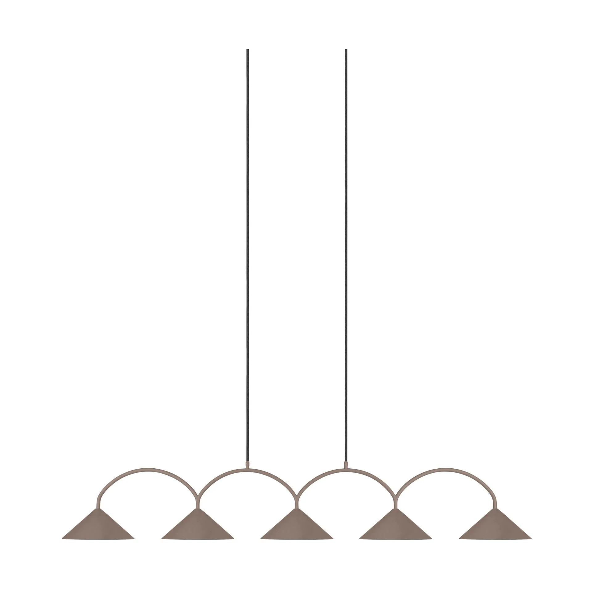Κρεμαστό φωτιστικό με 5 λάμπες, Curve, Μόκα Globen Lighting